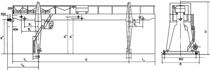 L-Shaped Single Girder Gantry Crane